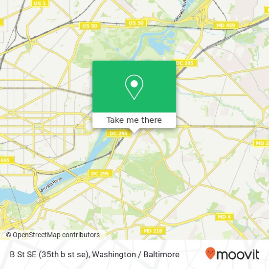 B St SE (35th b st se), Washington, DC 20019 map
