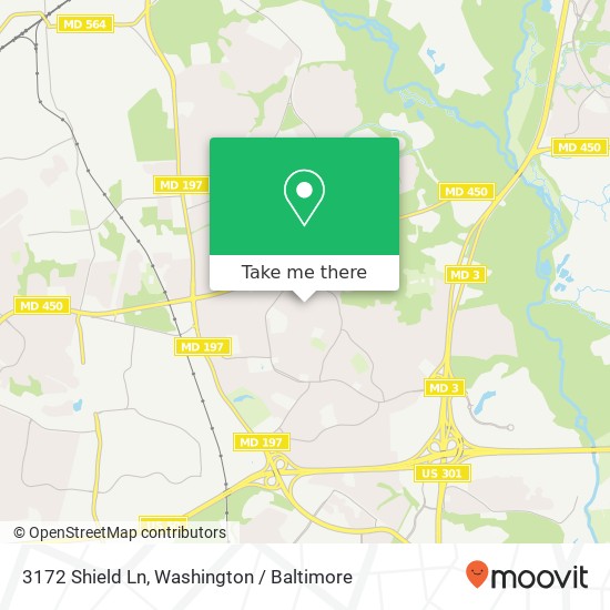 Mapa de 3172 Shield Ln, Bowie, MD 20715