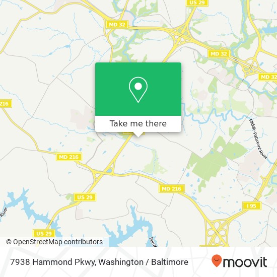 Mapa de 7938 Hammond Pkwy, Laurel, MD 20723