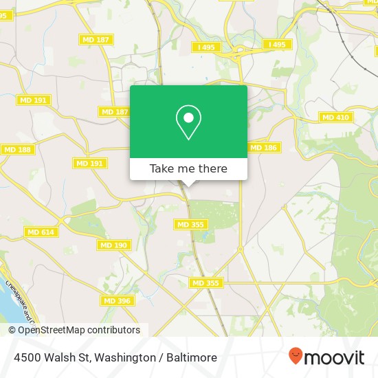 Mapa de 4500 Walsh St, Chevy Chase, MD 20815