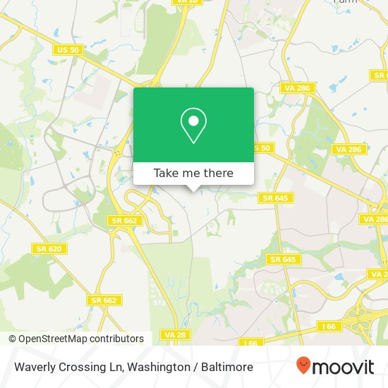 Mapa de Waverly Crossing Ln, Chantilly, VA 20151