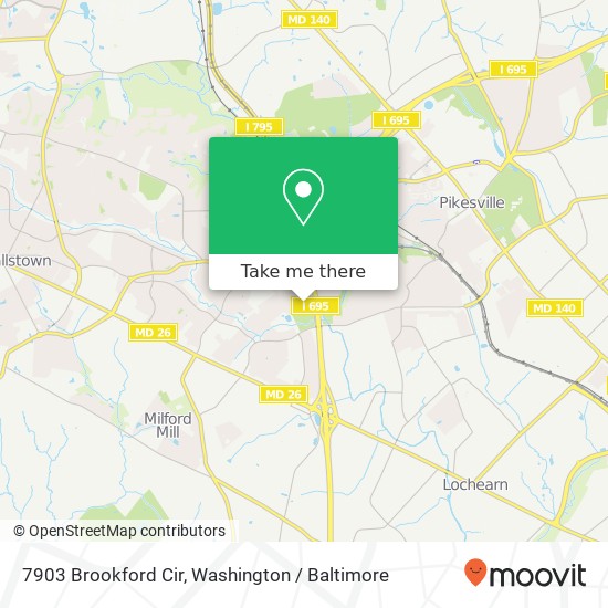 7903 Brookford Cir, Pikesville, MD 21208 map