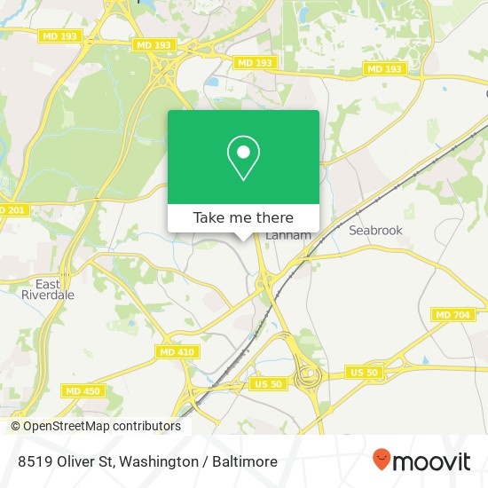 Mapa de 8519 Oliver St, New Carrollton, MD 20784