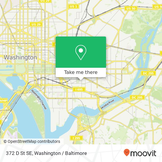 Mapa de 372 D St SE, Washington (DC), DC 20003