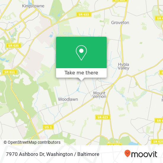 Mapa de 7970 Ashboro Dr, Alexandria, VA 22309