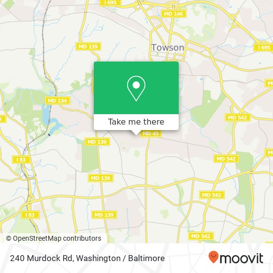 Mapa de 240 Murdock Rd, Baltimore, MD 21212