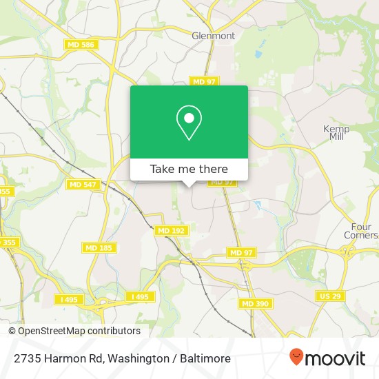 2735 Harmon Rd, Silver Spring, MD 20902 map