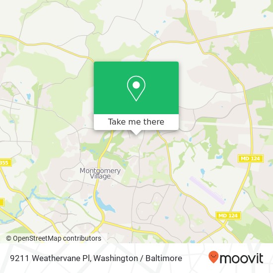 Mapa de 9211 Weathervane Pl, Montgomery Village, MD 20886