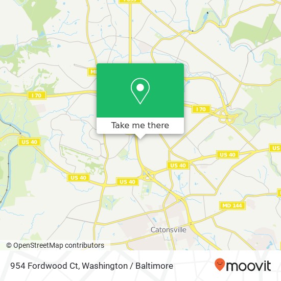 954 Fordwood Ct, Catonsville, MD 21228 map