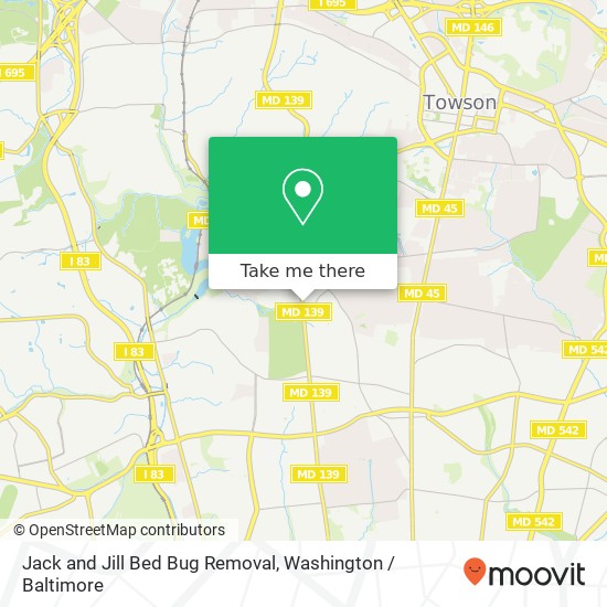 Mapa de Jack and Jill Bed Bug Removal, 6207 N Charles St