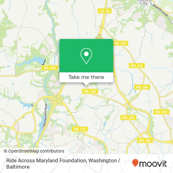 Ride Across Maryland Foundation, 9123 State Route 108 map