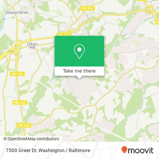 Mapa de 7500 Greer Dr, Fort Washington, MD 20744