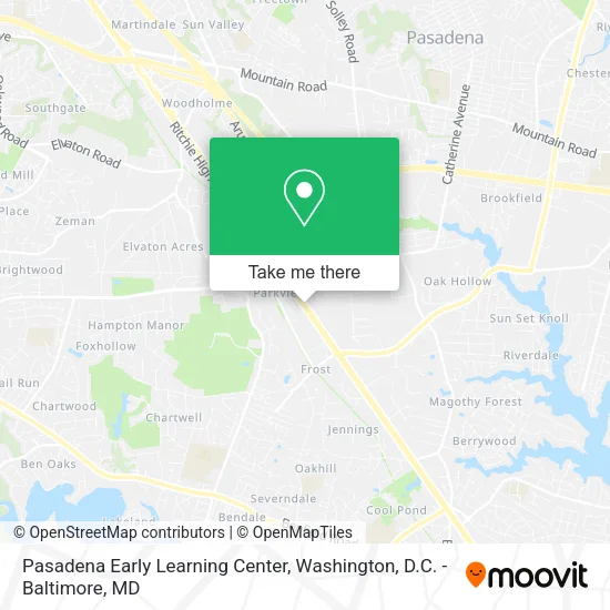 Pasadena Early Learning Center map