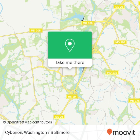 Mapa de Cyberion, Columbia, MD 21044