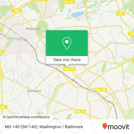 Mapa de MD-140 (SH-140), Baltimore, MD 21215