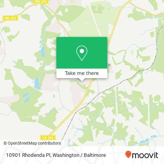 Mapa de 10901 Rhodenda Pl, Upper Marlboro, MD 20772