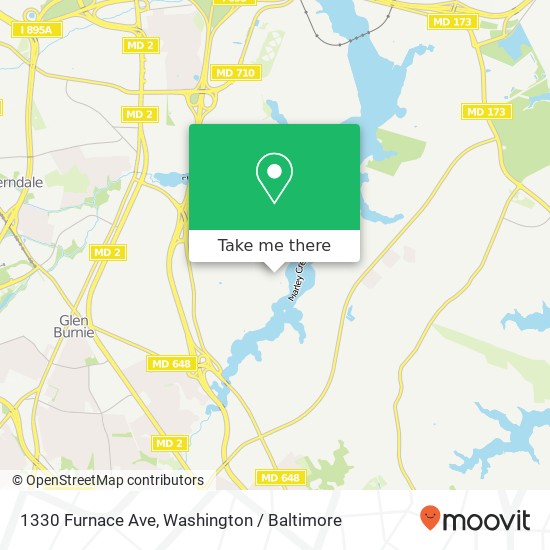 Mapa de 1330 Furnace Ave, Glen Burnie, MD 21060