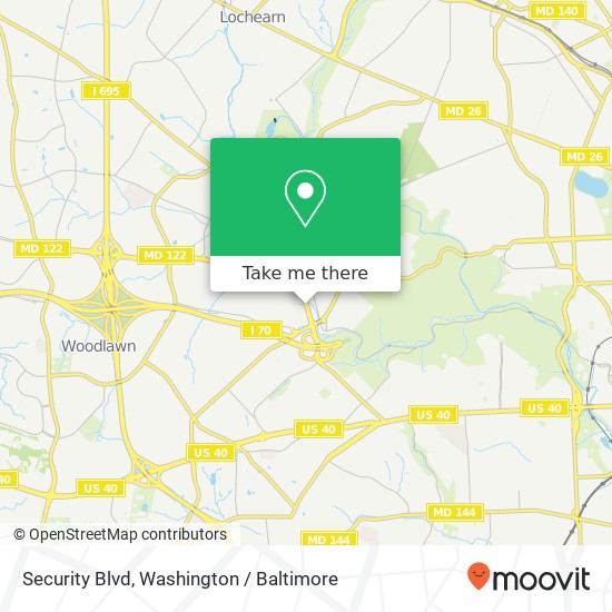 Security Blvd, Gwynn Oak (BALTIMORE), MD 21207 map