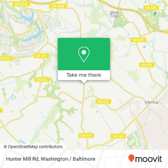 Mapa de Hunter Mill Rd, Vienna, VA 22181