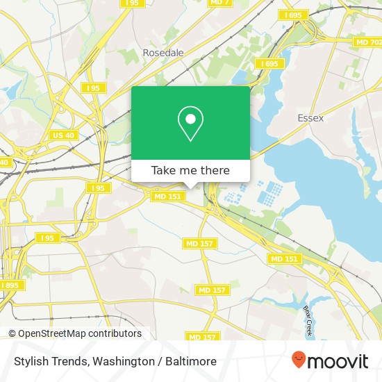 Mapa de Stylish Trends, Baltimore, MD 21224