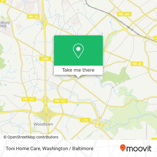 Toni Home Care, 2133 Gwynn Oak Ave map