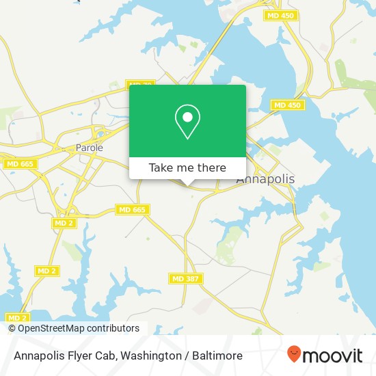Mapa de Annapolis Flyer Cab