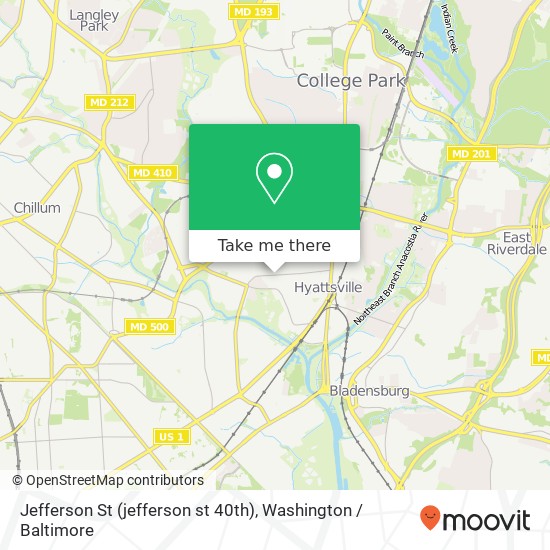 Jefferson St (jefferson st 40th), Hyattsville, MD 20781 map