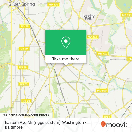 Mapa de Eastern Ave NE (riggs eastern), Hyattsville, MD 20783