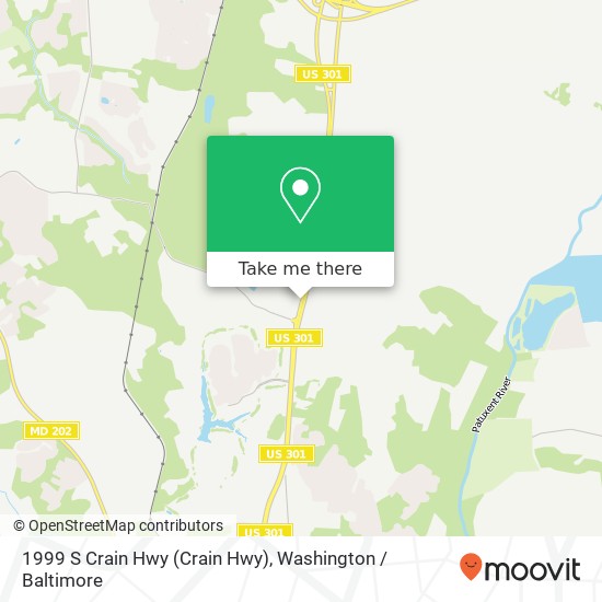 Mapa de 1999 S Crain Hwy (Crain Hwy), Upper Marlboro, MD 20774