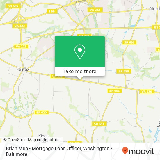 Mapa de Brian Mun - Mortgage Loan Officer, 9504 Main St