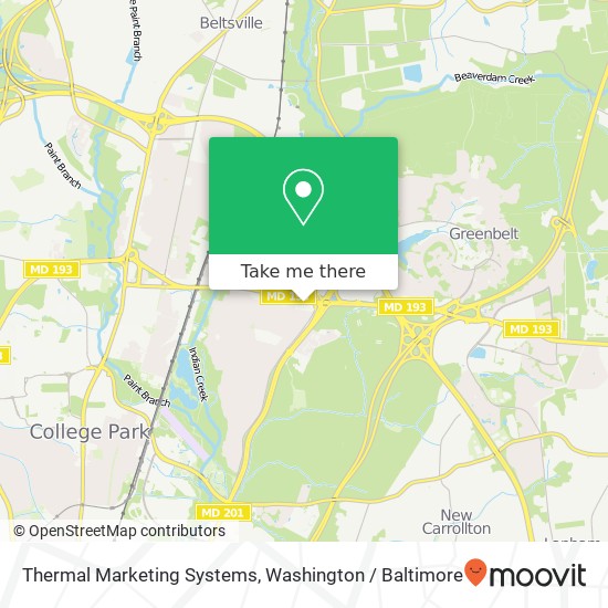 Thermal Marketing Systems, 6315 Greenbelt Rd map