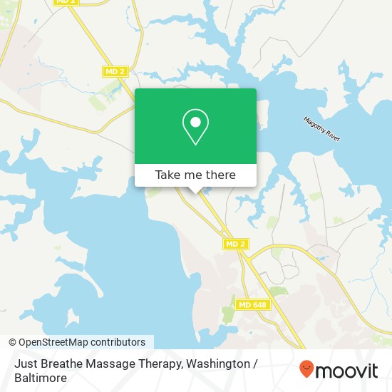 Mapa de Just Breathe Massage Therapy, 838 Ritchie Hwy