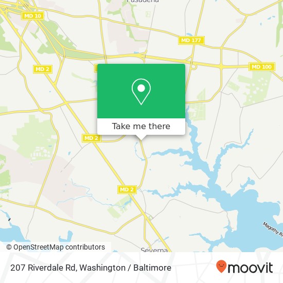 Mapa de 207 Riverdale Rd, Severna Park, MD 21146