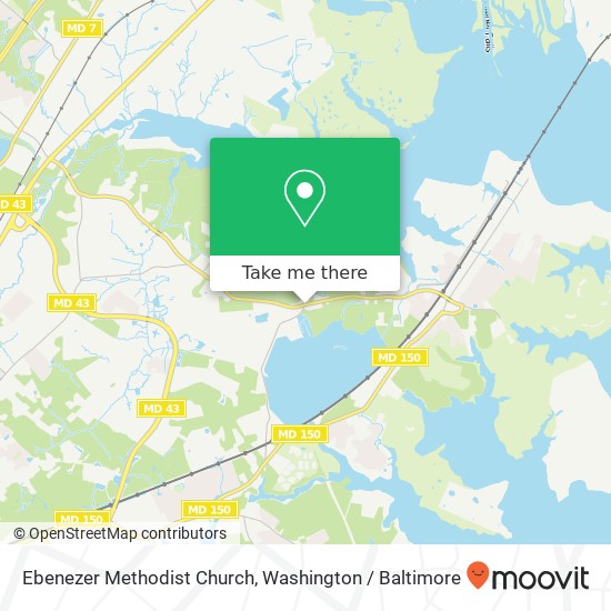 Mapa de Ebenezer Methodist Church, 6601 Ebenezer Rd