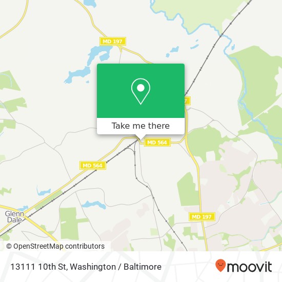 Mapa de 13111 10th St, Bowie, MD 20715