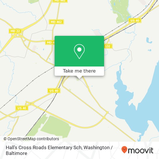 Mapa de Hall's Cross Roads Elementary Sch, 203 E Bel Air Ave