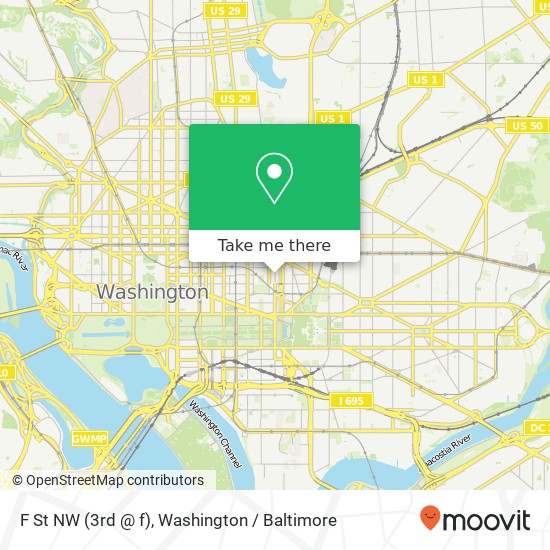 F St NW (3rd @ f), Washington, DC 20001 map