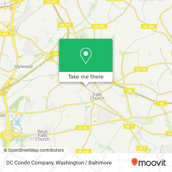 Mapa de DC Condo Company, 450 W Broad St
