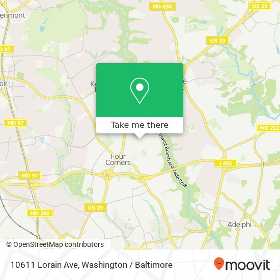 10611 Lorain Ave, Silver Spring, MD 20901 map