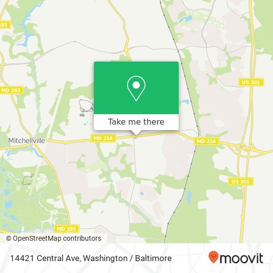 Mapa de 14421 Central Ave, Bowie, MD 20721