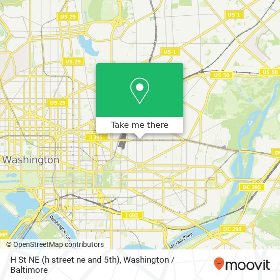H St NE (h street ne and 5th), Washington, DC 20002 map