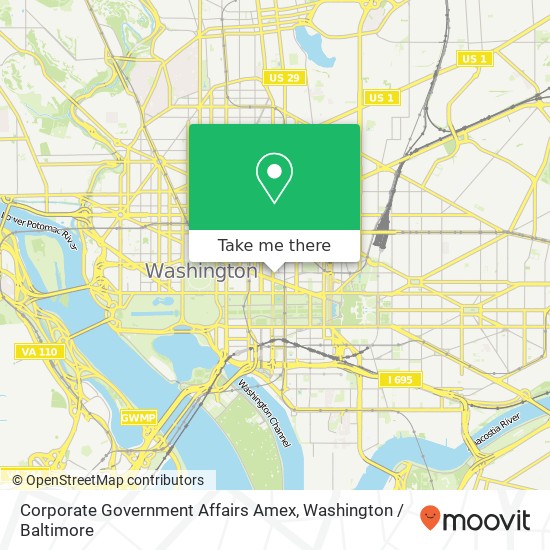 Corporate Government Affairs Amex, 801 Pennsylvania Ave NW map
