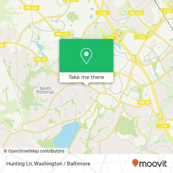 Hunting Ln, Rockville (POTOMAC), MD 20850 map