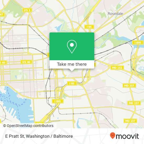 Mapa de E Pratt St, Baltimore, MD 21224