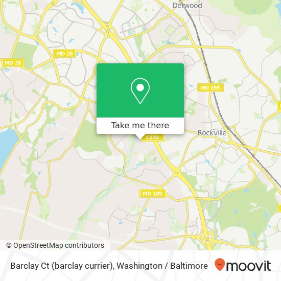 Mapa de Barclay Ct (barclay currier), Rockville, MD 20850