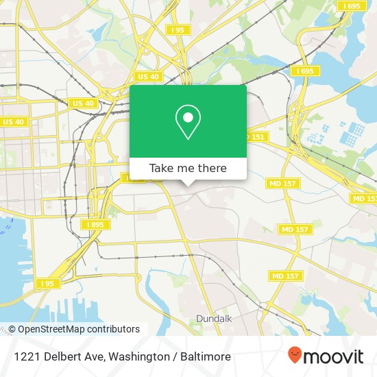 1221 Delbert Ave, Dundalk, MD 21222 map