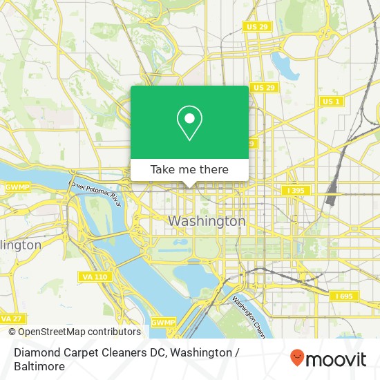 Mapa de Diamond Carpet Cleaners DC, 1716 I St NW