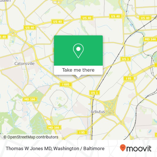 Mapa de Thomas W Jones MD, 4660 Wilkens Ave