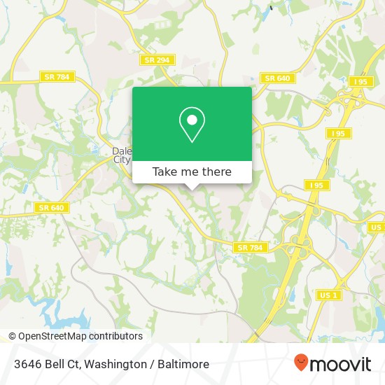 Mapa de 3646 Bell Ct, Woodbridge, VA 22193