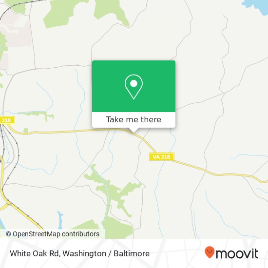 Mapa de White Oak Rd, Fredericksburg, VA 22405